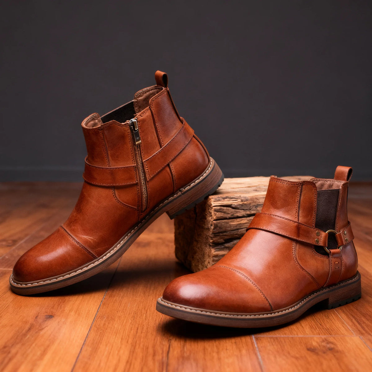 Alaric | Men's Fall Low-Cut Brown Boots