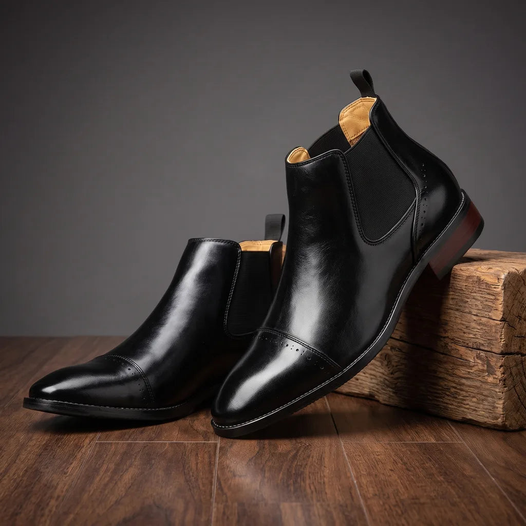 Donovan | Men's Luxury Cap-Toe Boots